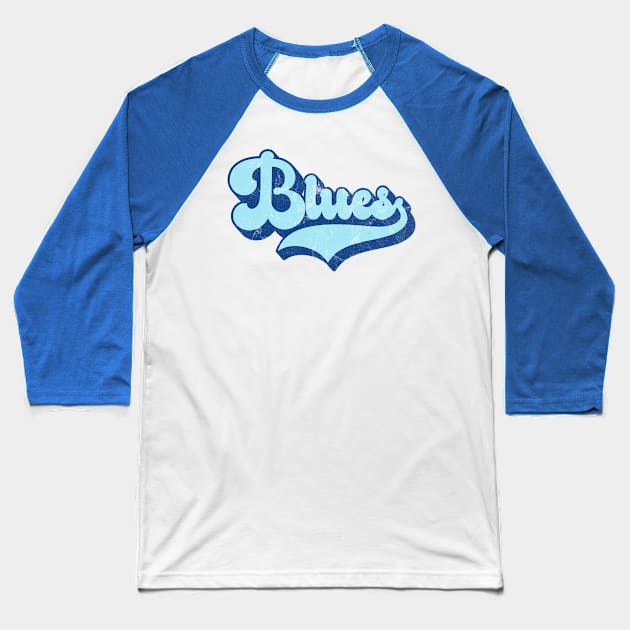 BLUES (Light Text) Baseball T-Shirt by RCDBerlin